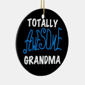 全く素晴らしい祖母の青いTシャツおよびギフト セラミックオーナメント (右)