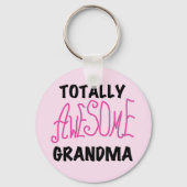 全く素晴らしい祖母-ピンクのTシャツおよびギフト キーホルダー (正面)