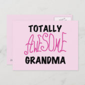 全く素晴らしい祖母-ピンクのTシャツおよびギフト ポストカード (正面/裏面)