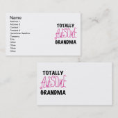 全く素晴らしい祖母-ピンクのTシャツおよびギフト 名刺 (正面/裏面)