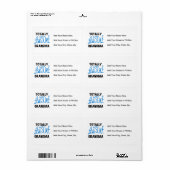 全く素晴らしい祖母-青いTシャツおよびギフト ラベル (フルシート)