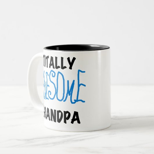 全く素晴らしい祖父のTシャツおよびギフト ツートーンマグカップ (正面左)