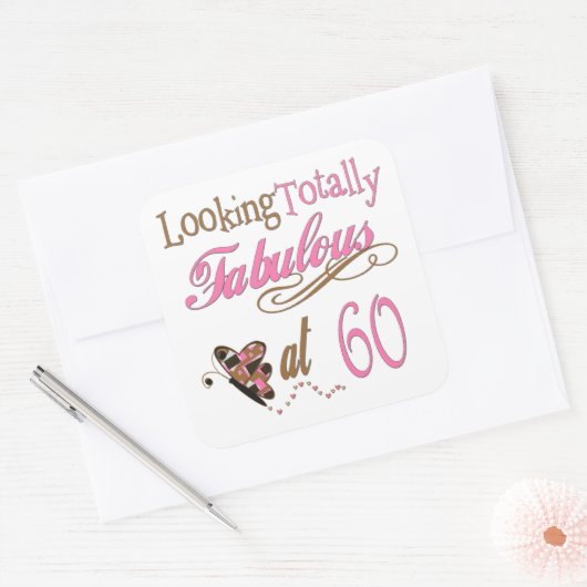 全く素晴らしい60誕生日 スクエアシール (封筒)