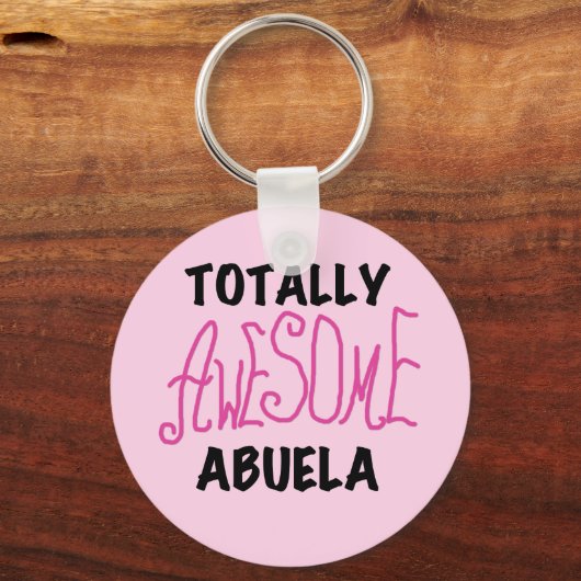 全く素晴らしいAbuelaのピンクのTシャツおよびギフト キーホルダー (正面)