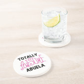 全く素晴らしいAbuelaのピンクのTシャツおよびギフト コースター (側面)