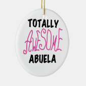 全く素晴らしいAbuelaのピンクのTシャツおよびギフト セラミックオーナメント (右)