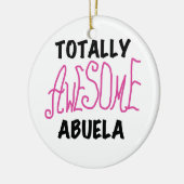 全く素晴らしいAbuelaのピンクのTシャツおよびギフト セラミックオーナメント (左)