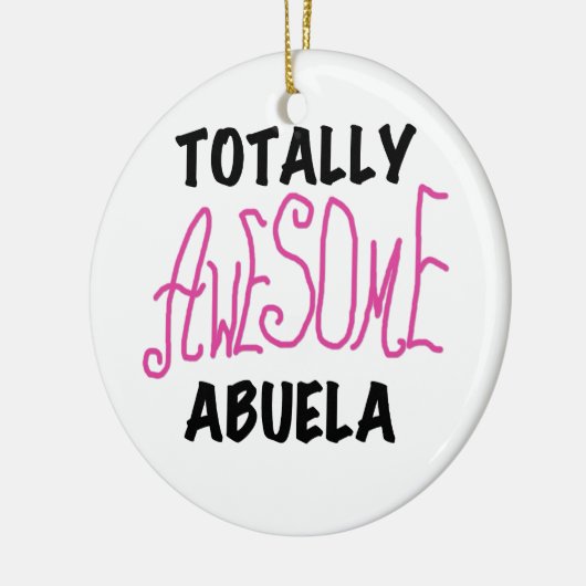 全く素晴らしいAbuelaのピンクのTシャツおよびギフト セラミックオーナメント (左)