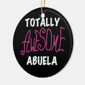 全く素晴らしいAbuelaのピンクのTシャツおよびギフト セラミックオーナメント (左)
