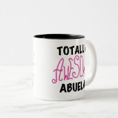全く素晴らしいAbuelaのピンクのTシャツおよびギフト ツートーンマグカップ (正面右)