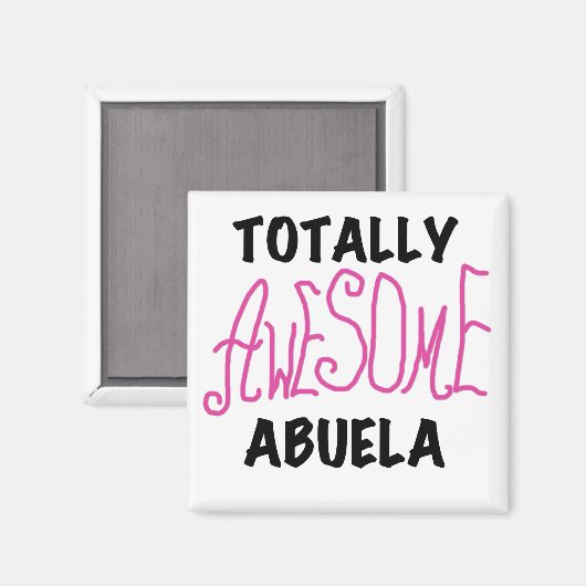 全く素晴らしいAbuelaのピンクのTシャツおよびギフト マグネット (正面/裏面)