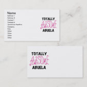 全く素晴らしいAbuelaのピンクのTシャツおよびギフト 名刺 (正面/裏面)