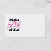 全く素晴らしいAbuelaのピンクのTシャツおよびギフト 名刺 (裏面)