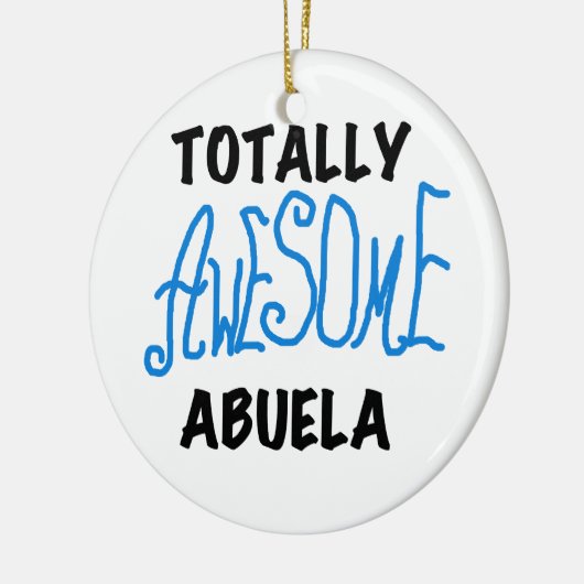 全く素晴らしいAbuelaの青いTシャツおよびギフト セラミックオーナメント (左)