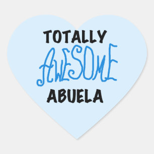 全く素晴らしいAbuelaの青いTシャツおよびギフト ハートシール
