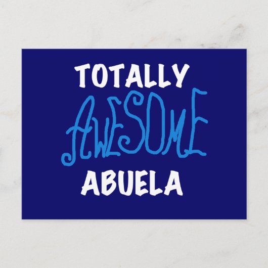 全く素晴らしいAbuelaの青いTシャツおよびギフト ポストカード (正面)