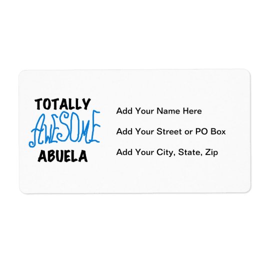 全く素晴らしいAbuelaの青いTシャツおよびギフト ラベル (正面)