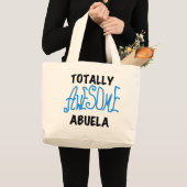 全く素晴らしいAbuelaの青いTシャツおよびギフト ラージトートバッグ (正面(商品))