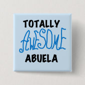 全く素晴らしいAbuelaの青いTシャツおよびギフト 缶バッジ (正面)