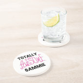 全く素晴らしいGammieのピンクのTシャツおよびギフト コースター (側面)