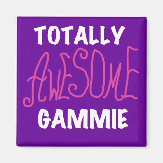 全く素晴らしいGammieのピンクのTシャツおよびギフト マグネット (正面)