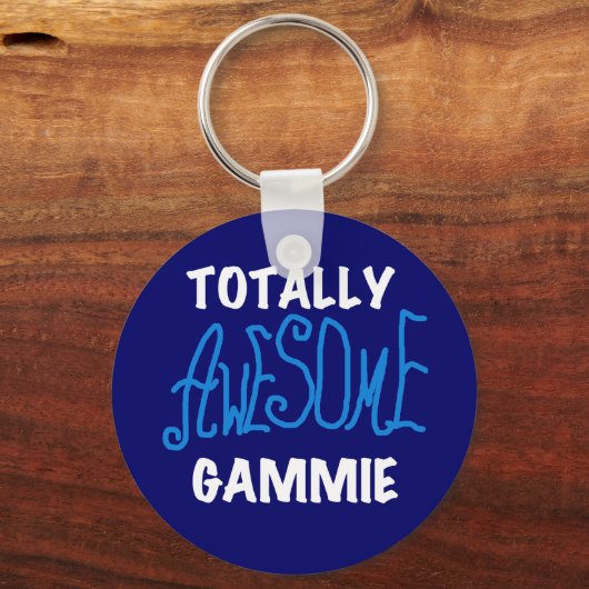 全く素晴らしいGammieの青いTシャツおよびギフト キーホルダー (正面)