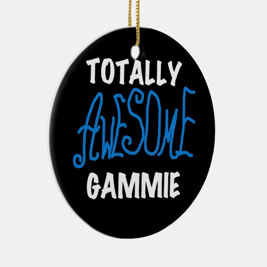 全く素晴らしいGammieの青いTシャツおよびギフト セラミックオーナメント (右)