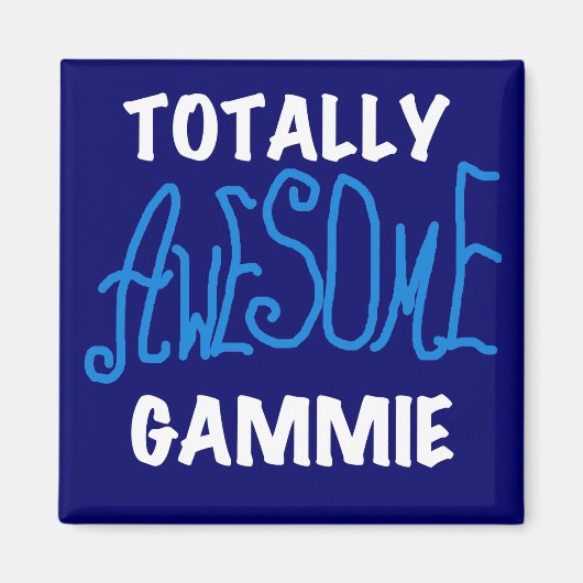 全く素晴らしいGammieの青いTシャツおよびギフト マグネット (正面)