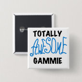 全く素晴らしいGammieの青いTシャツおよびギフト 缶バッジ (正面&裏面)