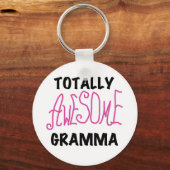 全く素晴らしいGrammaのピンクのTシャツのギフト キーホルダー (正面)