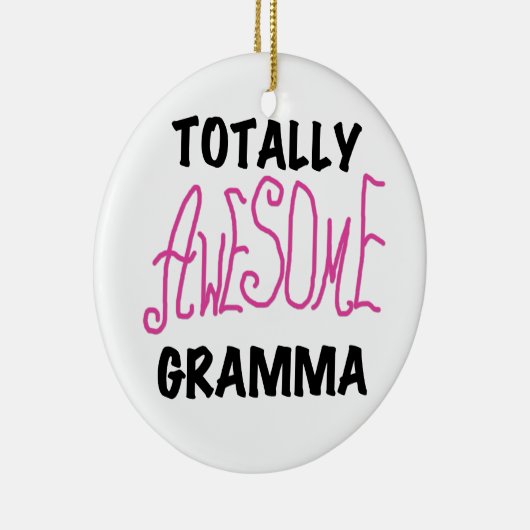 全く素晴らしいGrammaのピンクのTシャツのギフト セラミックオーナメント (右)