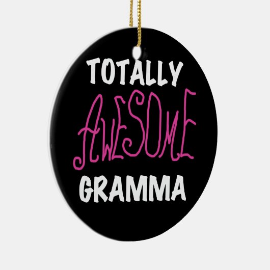 全く素晴らしいGrammaのピンクのTシャツのギフト セラミックオーナメント (右)