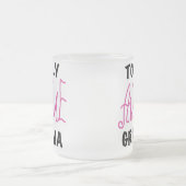 全く素晴らしいGrammaのピンクのTシャツのギフト フロストグラスマグカップ (中央)