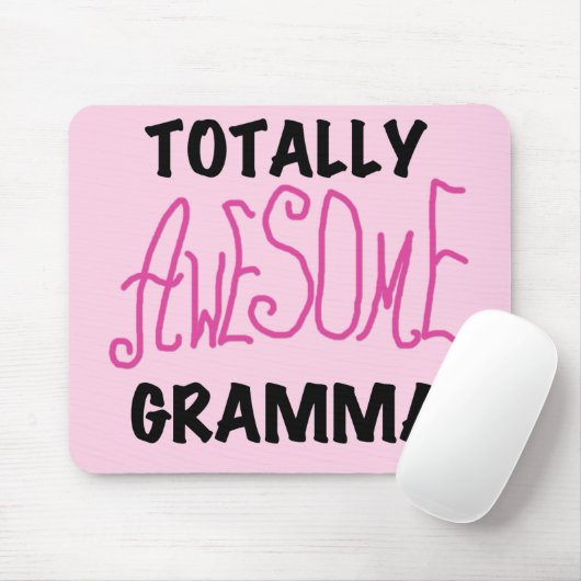 全く素晴らしいGrammaのピンクのTシャツのギフト マウスパッド (マウス)