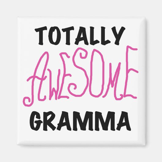 全く素晴らしいGrammaのピンクのTシャツのギフト マグネット (正面)