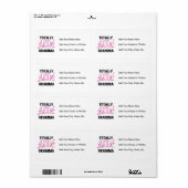 全く素晴らしいGrammaのピンクのTシャツのギフト ラベル (フルシート)