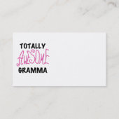 全く素晴らしいGrammaのピンクのTシャツのギフト 名刺 (裏面)