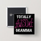 全く素晴らしいGrammaのピンクのTシャツのギフト 缶バッジ (正面&裏面)