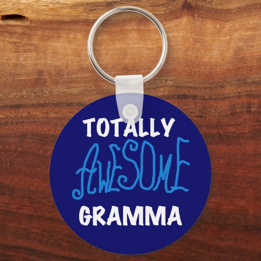 全く素晴らしいGrammaの青いTシャツおよびギフト キーホルダー (正面)