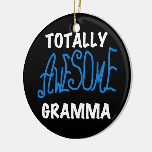 全く素晴らしいGrammaの青いTシャツおよびギフト セラミックオーナメント (左)