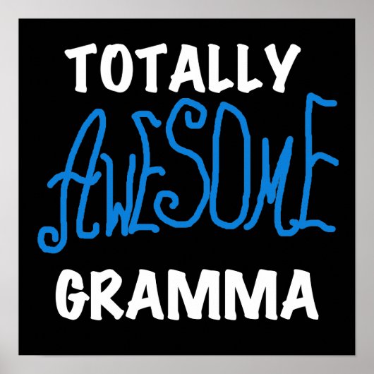 全く素晴らしいGrammaの青いTシャツおよびギフト ポスター (正面)