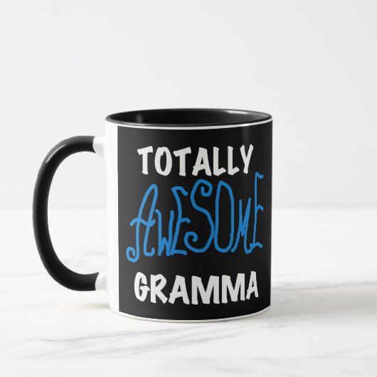 全く素晴らしいGrammaの青いTシャツおよびギフト マグカップ (左)
