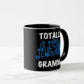 全く素晴らしいGrammaの青いTシャツおよびギフト マグカップ (正面右)