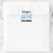 全く素晴らしいGrammaの青いTシャツのギフト スクエアシール (バッグ)
