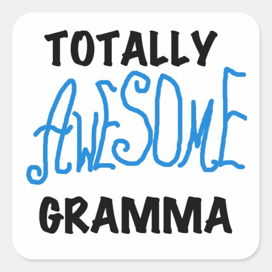 全く素晴らしいGrammaの青いTシャツのギフト スクエアシール (正面)