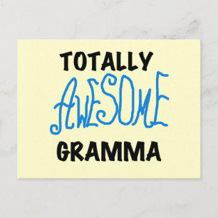 全く素晴らしいGrammaの青いTシャツのギフト ポストカード