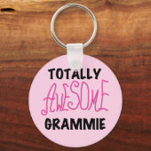 全く素晴らしいGrammieのピンクのTシャツのギフト キーホルダー (正面)
