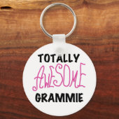 全く素晴らしいGrammieのピンクのTシャツのギフト キーホルダー (正面)