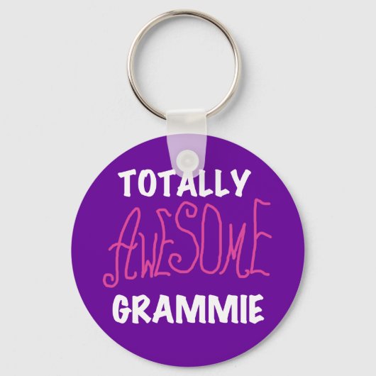 全く素晴らしいGrammieのピンクのTシャツのギフト キーホルダー (正面)