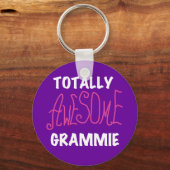 全く素晴らしいGrammieのピンクのTシャツのギフト キーホルダー (正面)